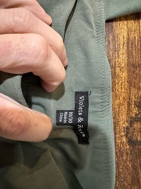 Violets & Roses Women’s Olive Green Chinos - Slim Casual Fit